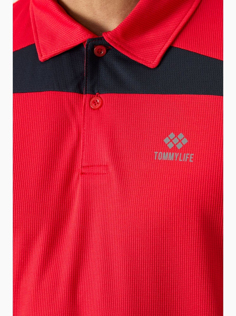 Polo da uomo a blocchi di colore tommy Rosso - Kiabi