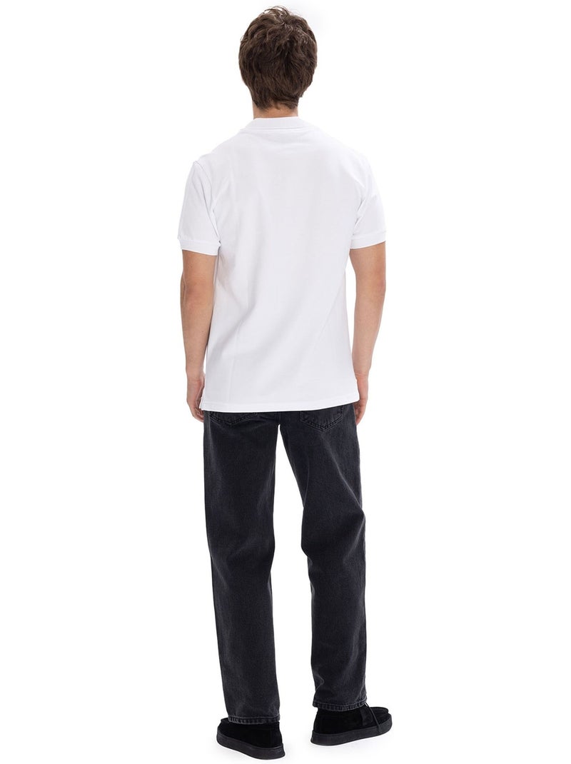 Polo da uomo tinta unita giesto Bianco - Kiabi