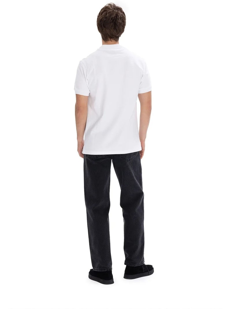 Polo da uomo tinta unita giesto Bianco - Kiabi