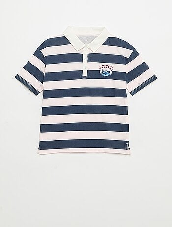 Polo 'Disney 'Stitch' a righe a maniche corte