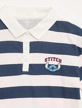 Polo 'Disney 'Stitch' a righe a maniche corte
