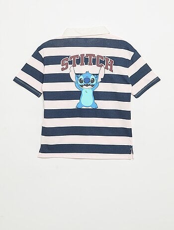 Polo 'Disney 'Stitch' a righe a maniche corte