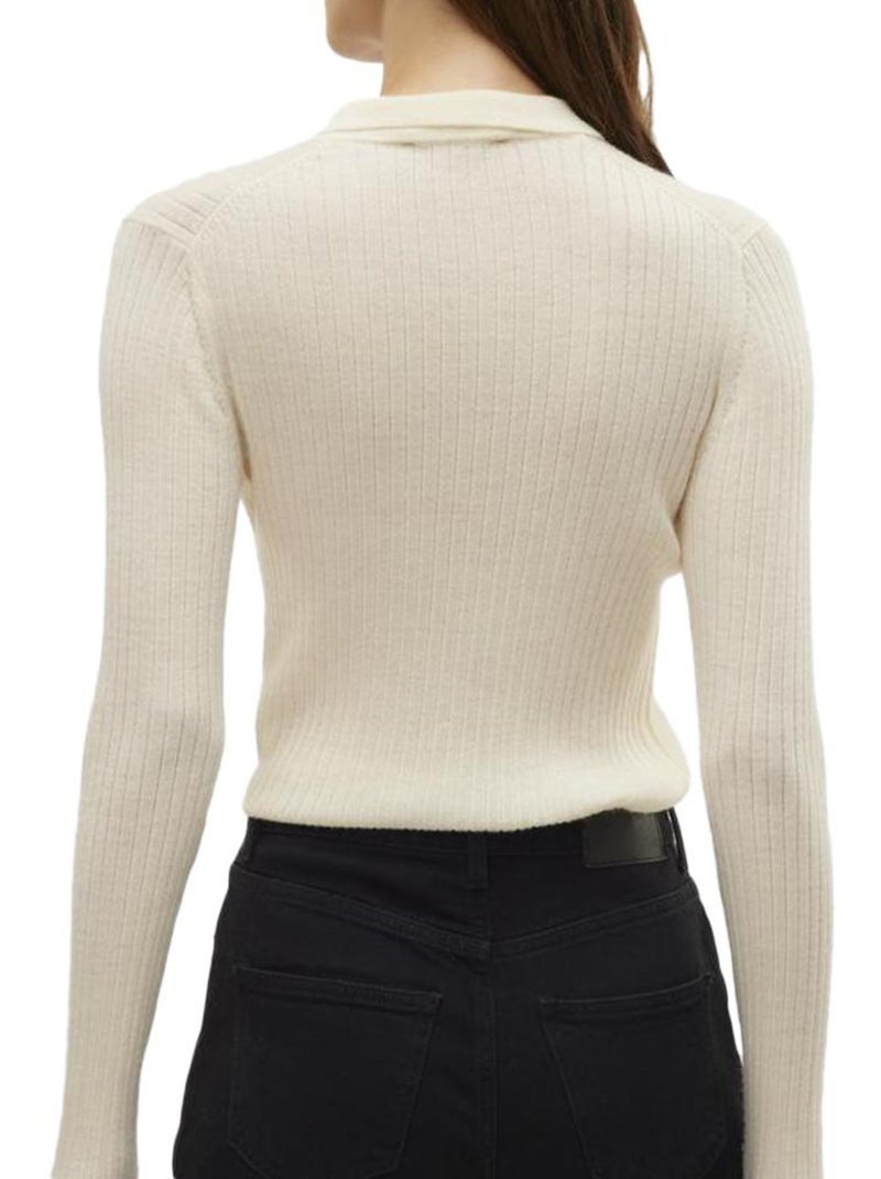 Polo Donna Maniche Lunghe Vero Moda Ecru - Kiabi