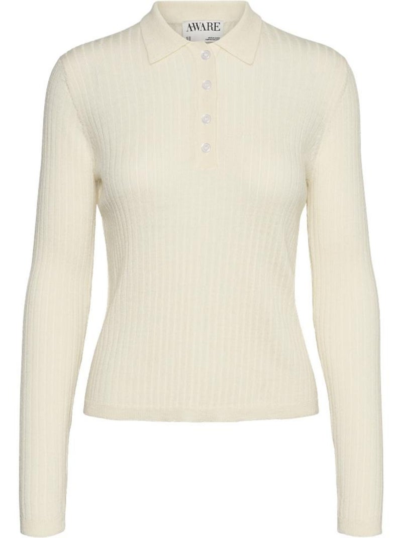Polo Donna Maniche Lunghe Vero Moda Ecru - Kiabi