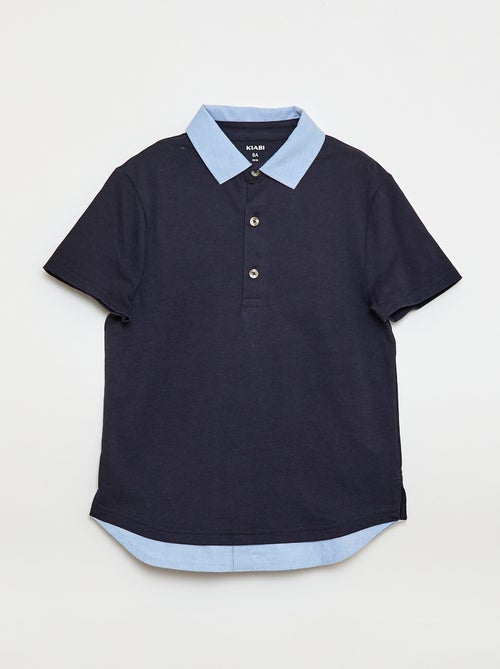 Polo effetto 2-in-1 a maniche corte - Kiabi