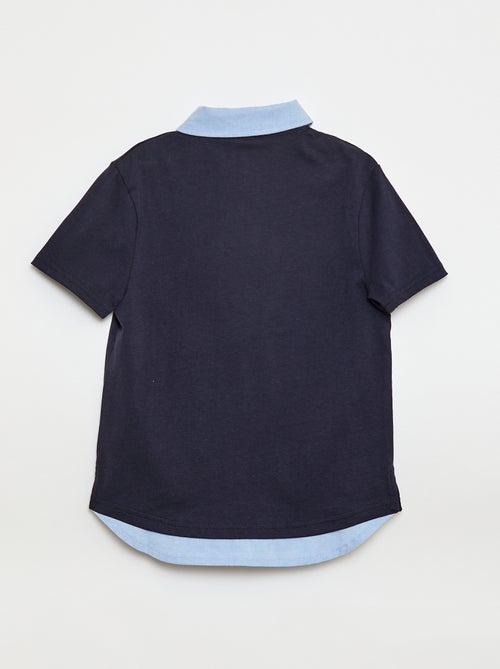 Polo effetto 2-in-1 a maniche corte - Kiabi