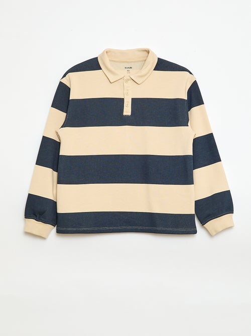 Polo felpa a righe - Kiabi
