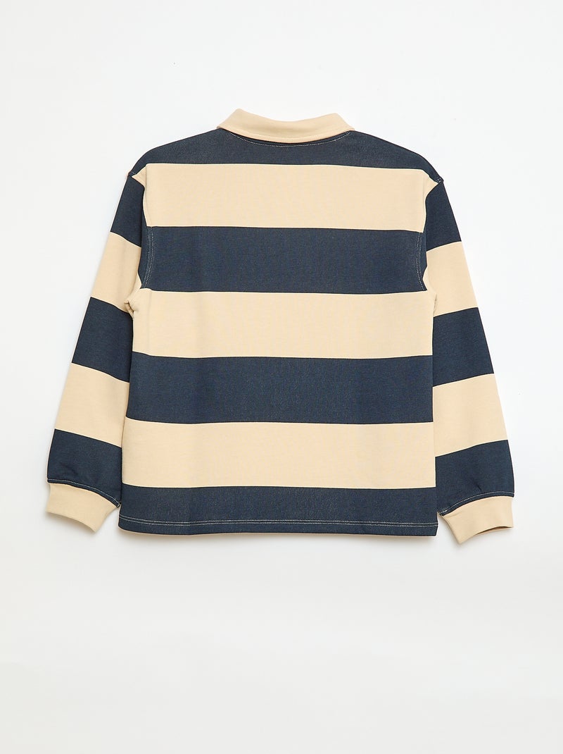 Polo felpa a righe Blu - Kiabi