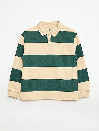 Polo felpa a righe
