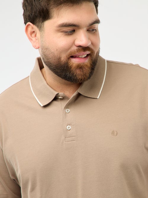 Polo in cotone a contrasto - Kiabi