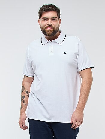 Polo in cotone a contrasto