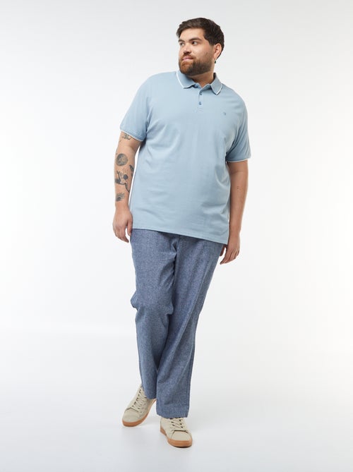 Polo in cotone a contrasto - Kiabi