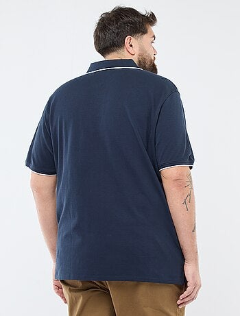 Polo in cotone a contrasto
