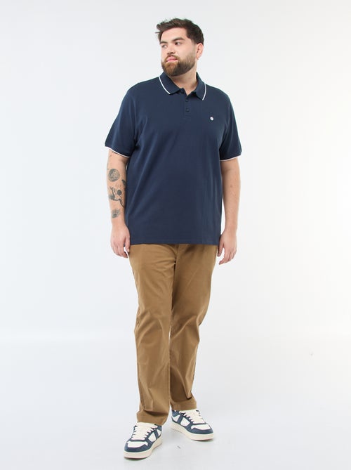 Polo in cotone a contrasto - Kiabi