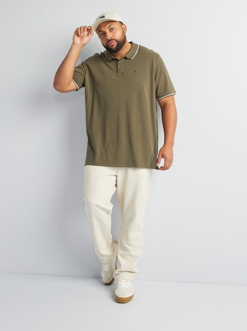 Polo in cotone a contrasto - Kiabi