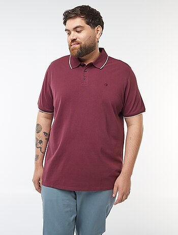 Polo in cotone a contrasto