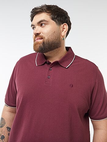 Polo in cotone a contrasto