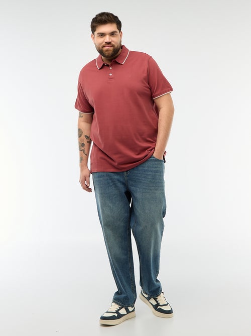 Polo in cotone a contrasto - Kiabi