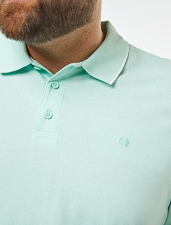 Polo in cotone a contrasto