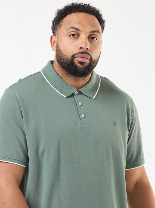 Polo in cotone a contrasto - Kiabi