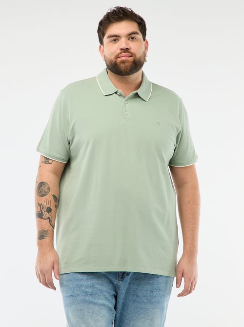 Polo in cotone a contrasto - Kiabi