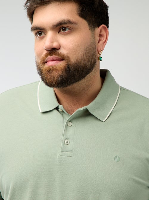 Polo in cotone a contrasto - Kiabi