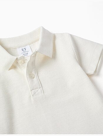 Polo in cotone a costine