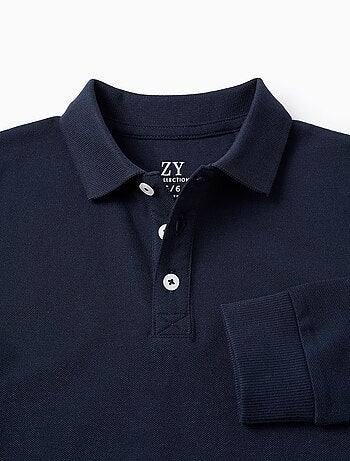 Polo in cotone a manica lunga