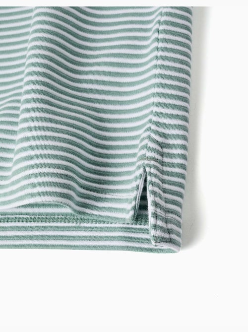 Polo in cotone a righe con stampa - Kiabi Polo in cotone a righe con stampa - Kiabi