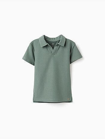 Maglietta in cotone con jacquard