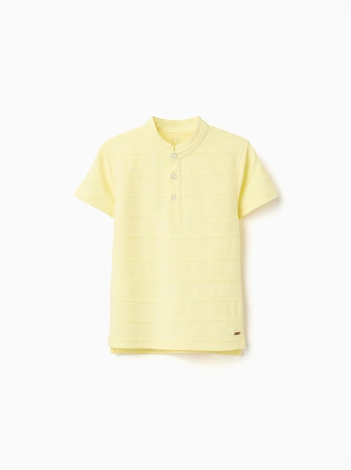 Polo in cotone con linee in rilievo - Kiabi
