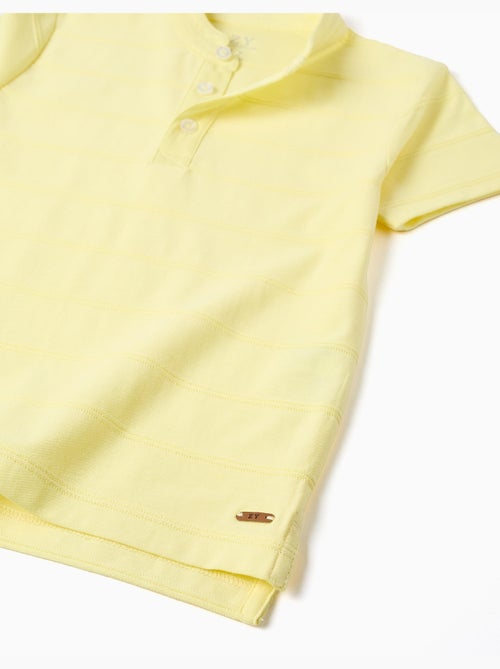 Polo in cotone con linee in rilievo - Kiabi