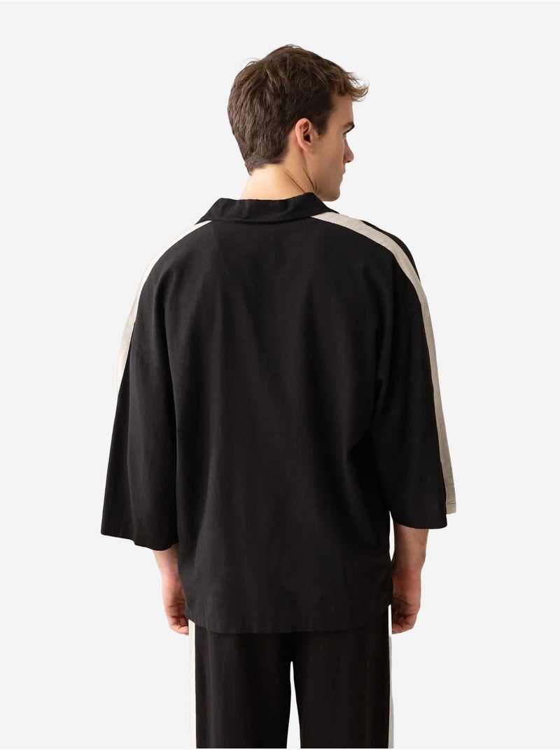 Polo in cotone giesto Nero - Kiabi