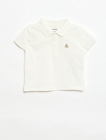 Polo in cotone piqué a maniche corte