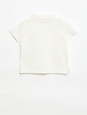 Polo in cotone piqué a maniche corte