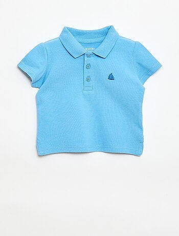 Polo in cotone piqué a maniche corte
