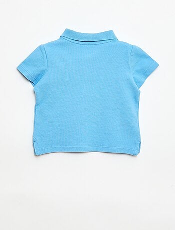 Polo in cotone piqué a maniche corte