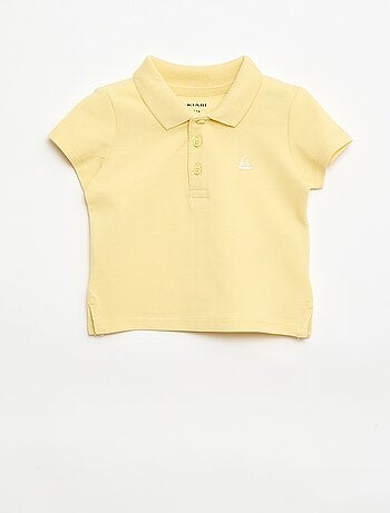 Polo in cotone piqué a maniche corte