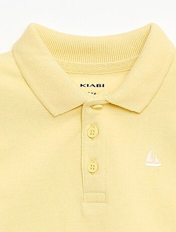 Polo in cotone piqué a maniche corte