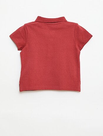 Polo in cotone piqué a maniche corte