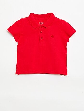 Polo in cotone piqué a maniche corte