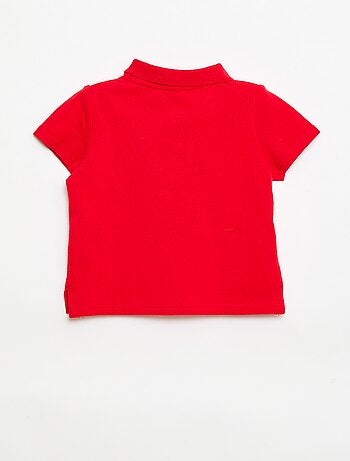 Polo in cotone piqué a maniche corte