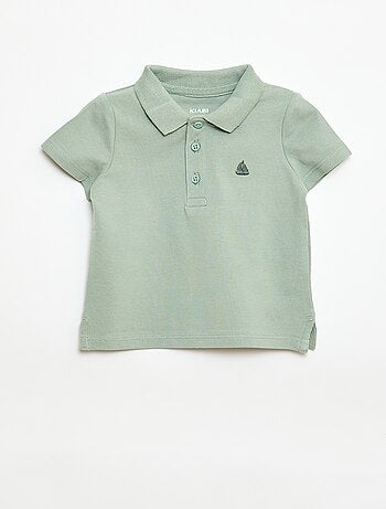 Polo in cotone piqué a maniche corte