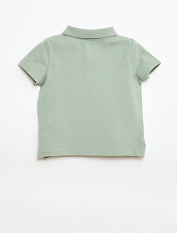 Polo in cotone piqué a maniche corte