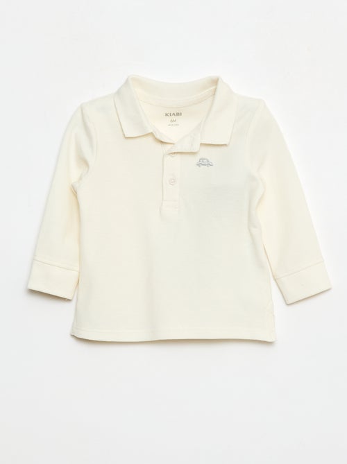 Polo in cotone piqué a maniche lunghe - Kiabi