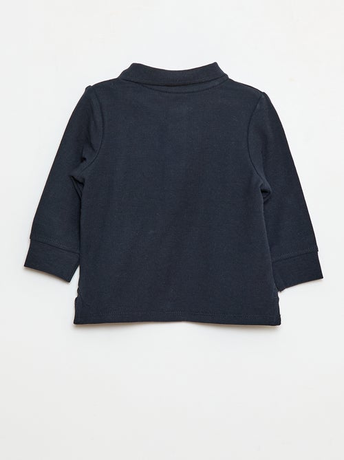 Polo in cotone piqué a maniche lunghe - Kiabi