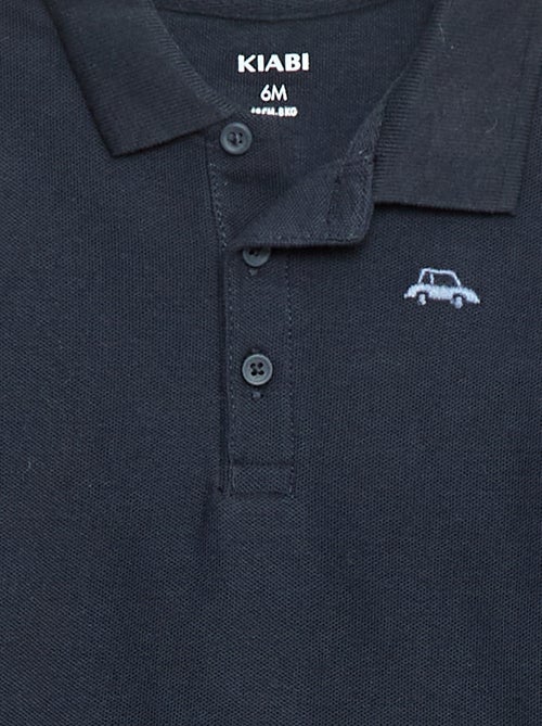 Polo in cotone piqué a maniche lunghe - Kiabi