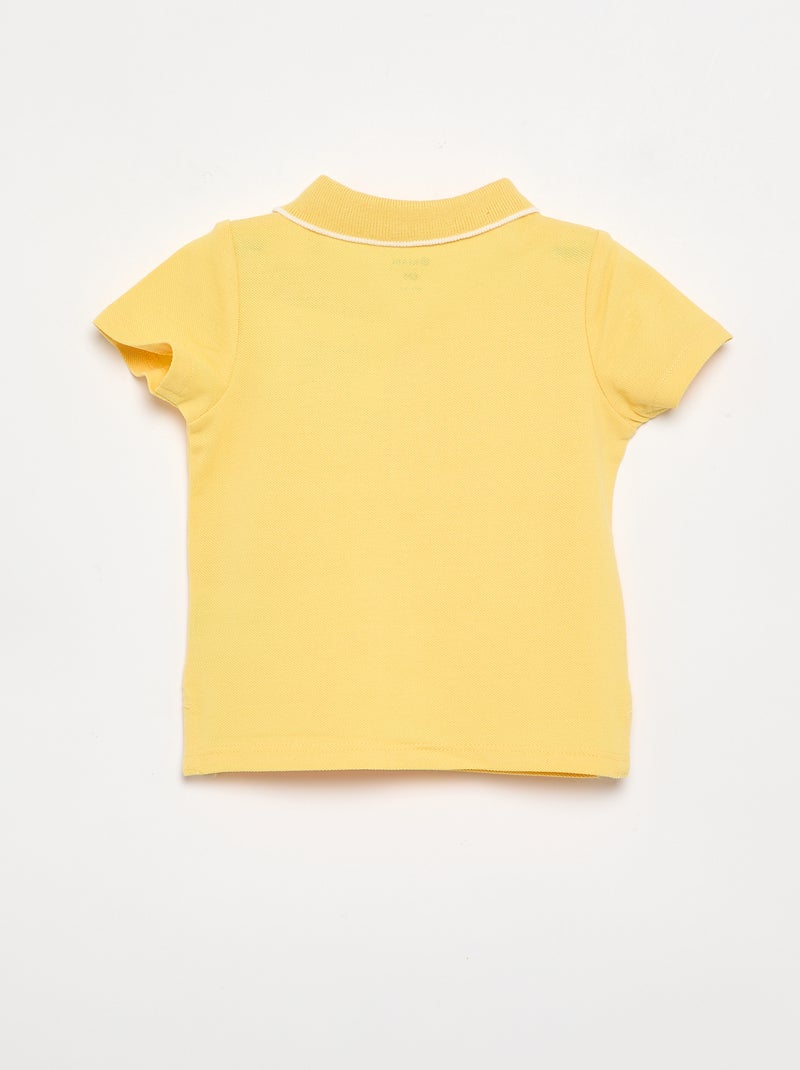 Polo in cotone piqué Giallo - Kiabi