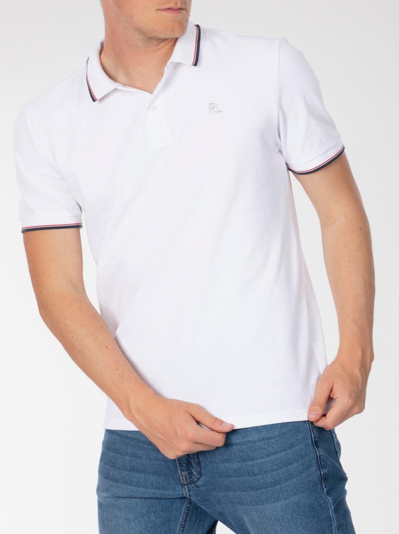 Polo in cotone piquet ASH Bianco - Kiabi