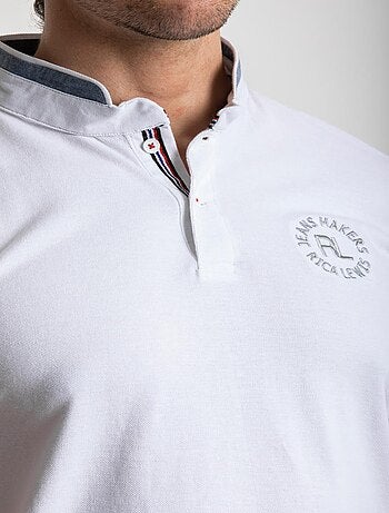 Polo in cotone piquet con colletto alla coreana GERONI